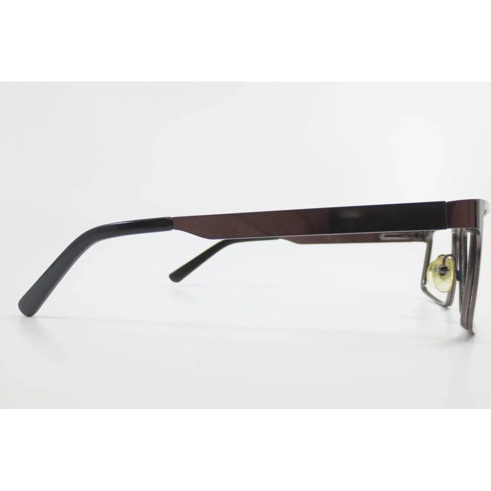Modern Rectangular Gunmetal Metal Eyeglass Frames MM 610 57-17-145 Mens Womens